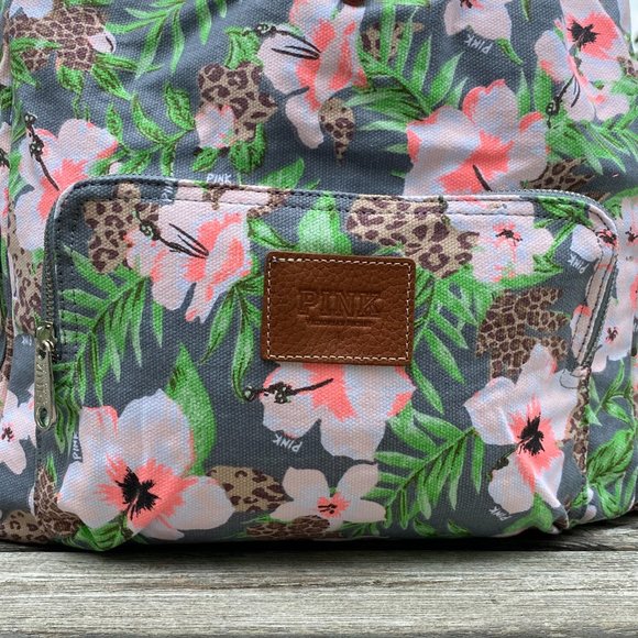 Victoria's Secret PINK Wild Tropical Floral Backpack *RARE* - Picture 14 of 16